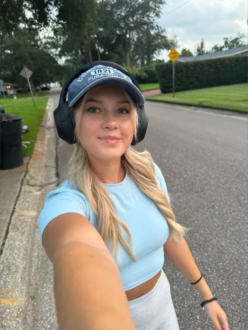 Pale girl out to get some sun