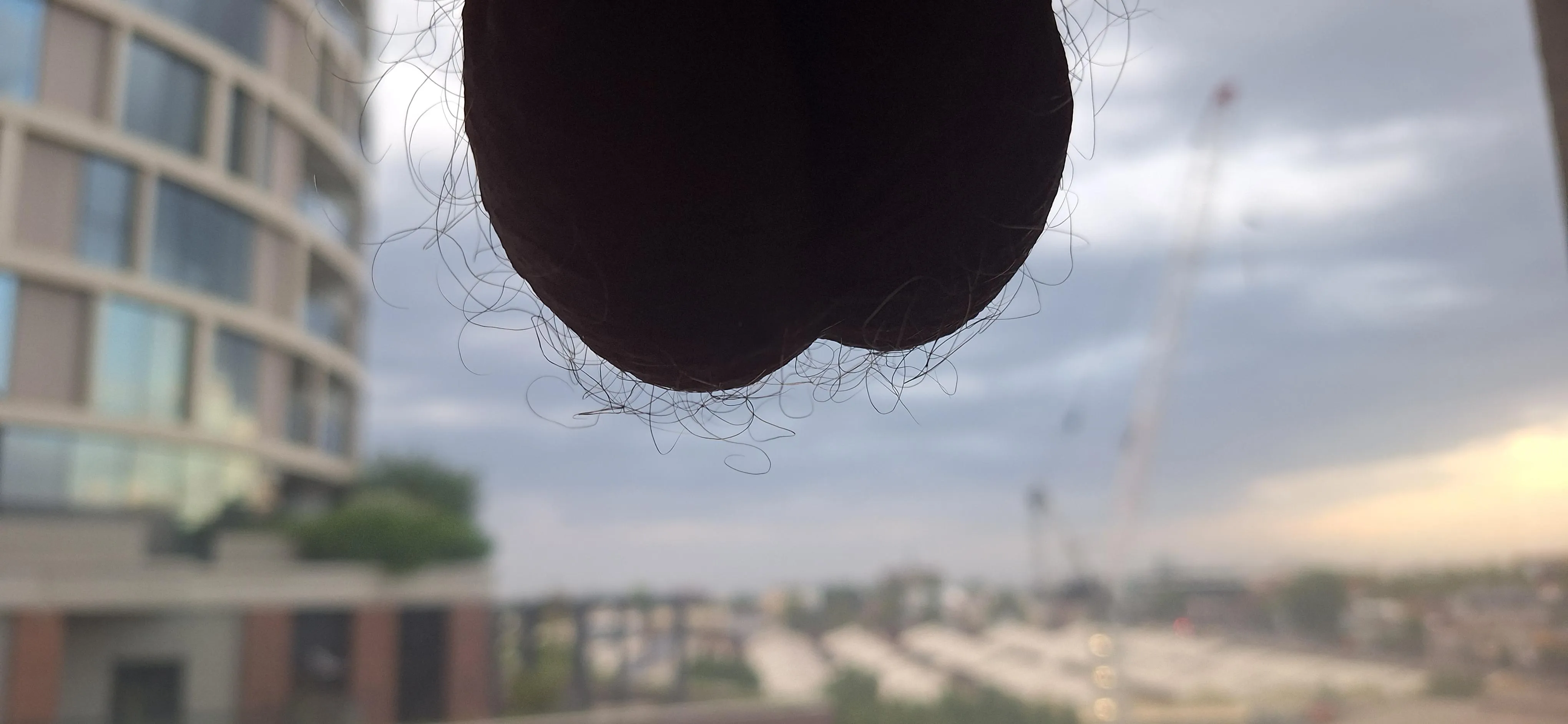 The view from my hotel room, extra blurry!