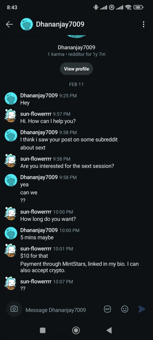 u/Dhananjay7009 ghosted at time of payment