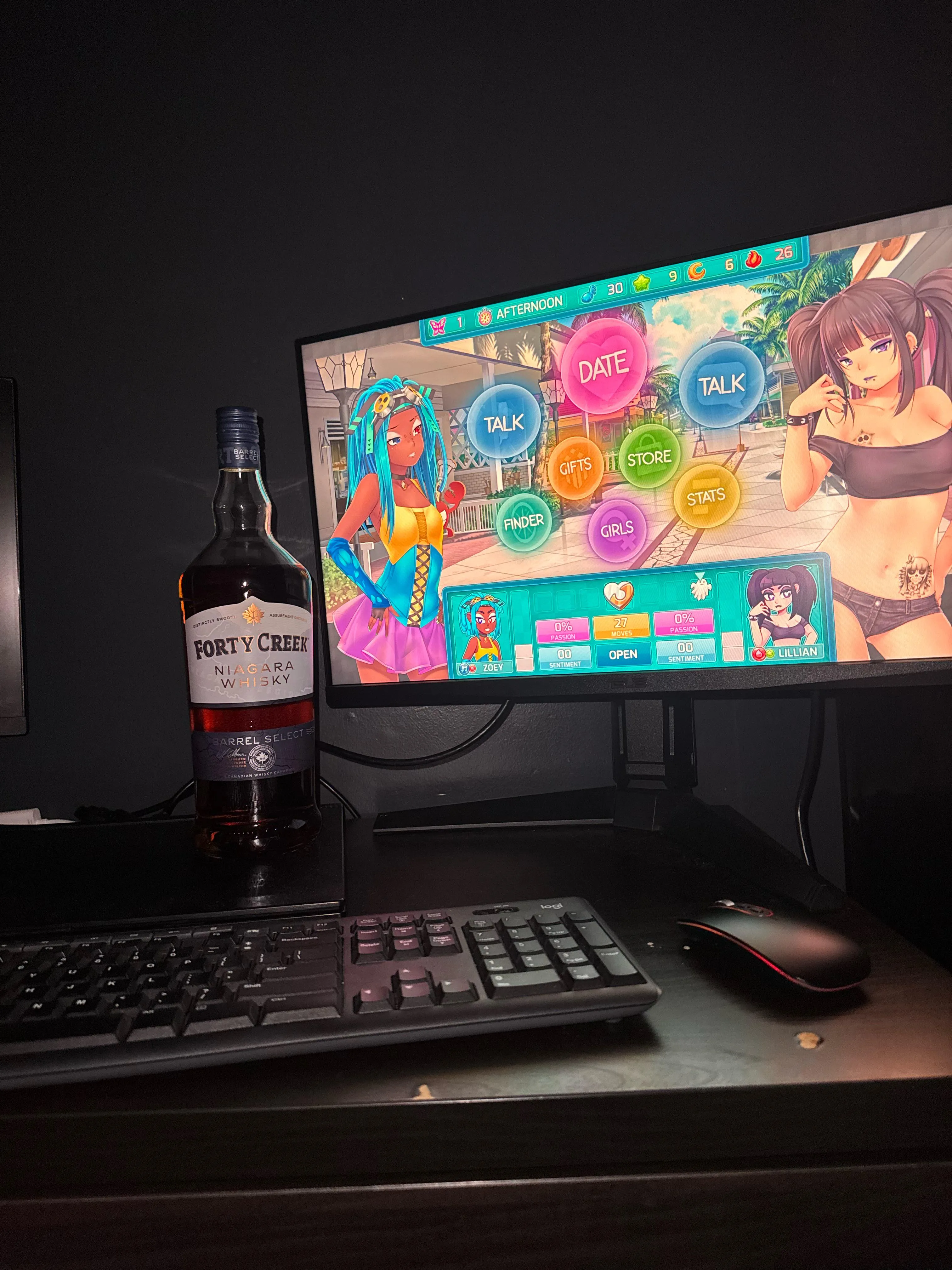 Another drunk huniepop adventure! This time with some forth creek whiskey