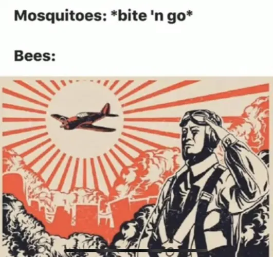 Another reason bees are the best fucking things in the world. They bring honour to the throne