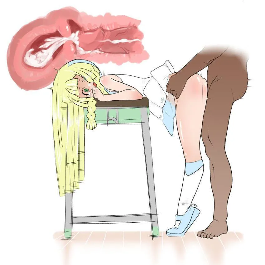 Lillie bent over and fill