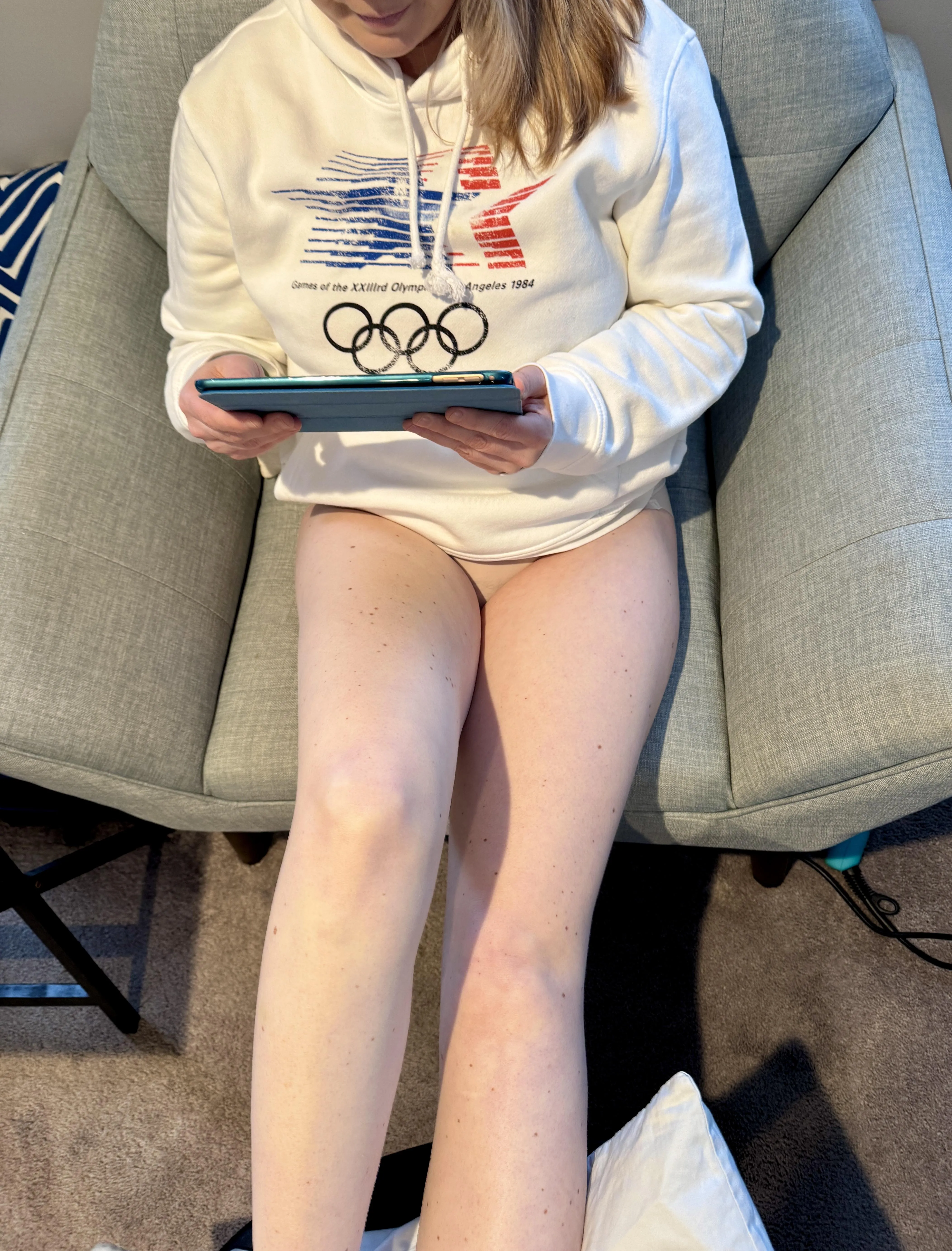 My sweatshirt snuck up a bit