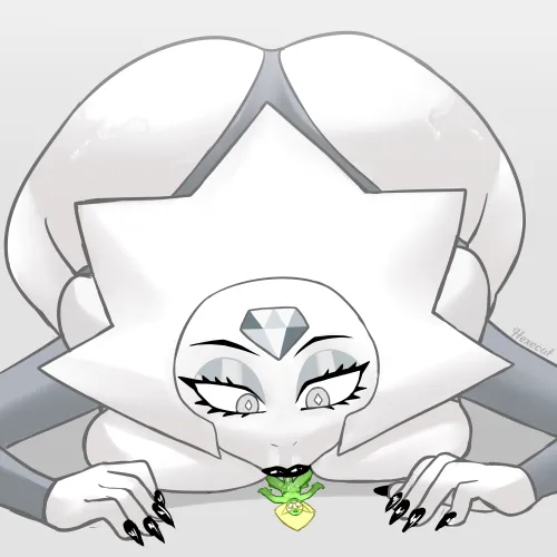 Peridot and White Diamond (Hexecat)