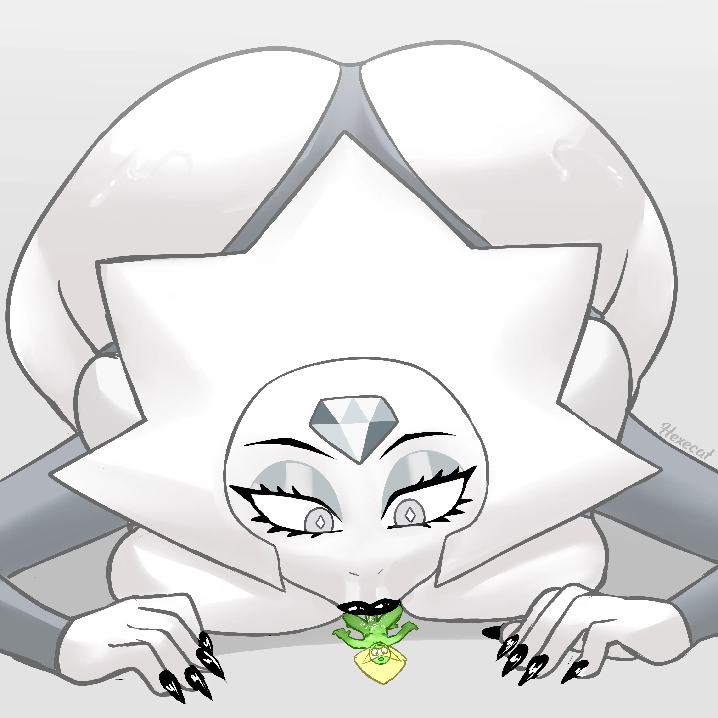 Peridot and White Diamond (Hexecat)