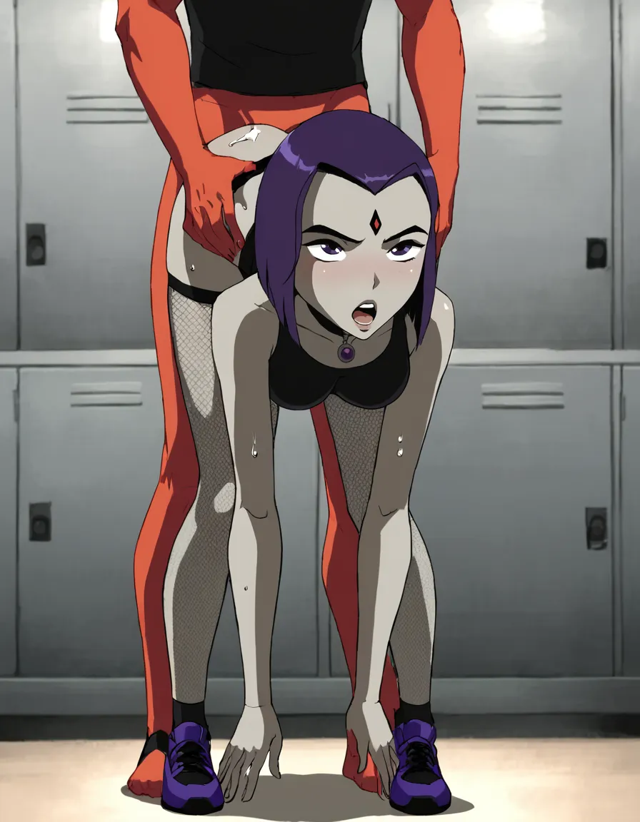 Raven getting fucked from behind