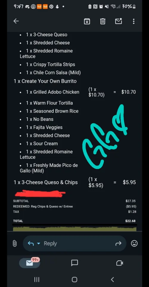Reimburse Mine and Alphas dinner