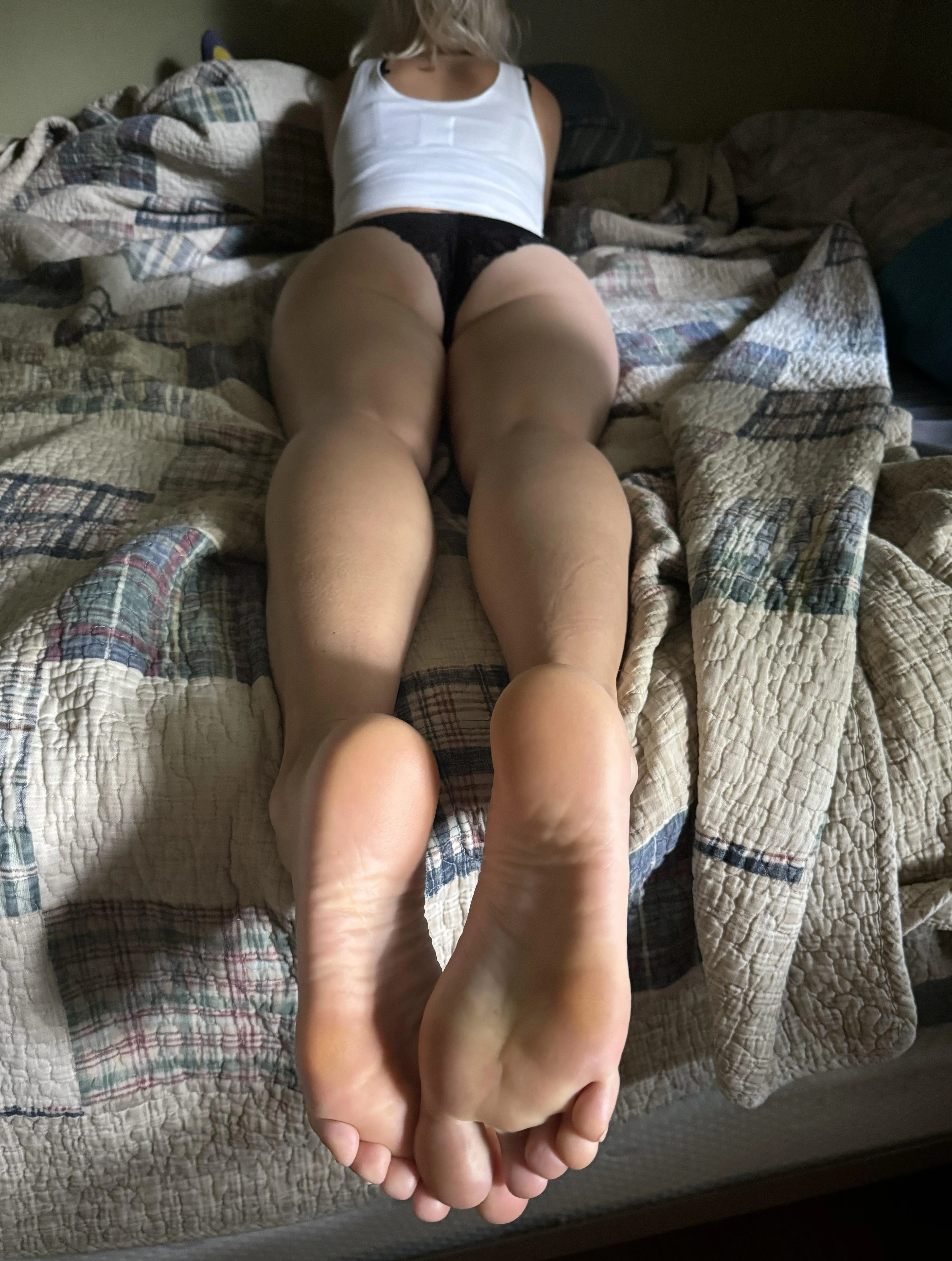 Soft soles and black undies