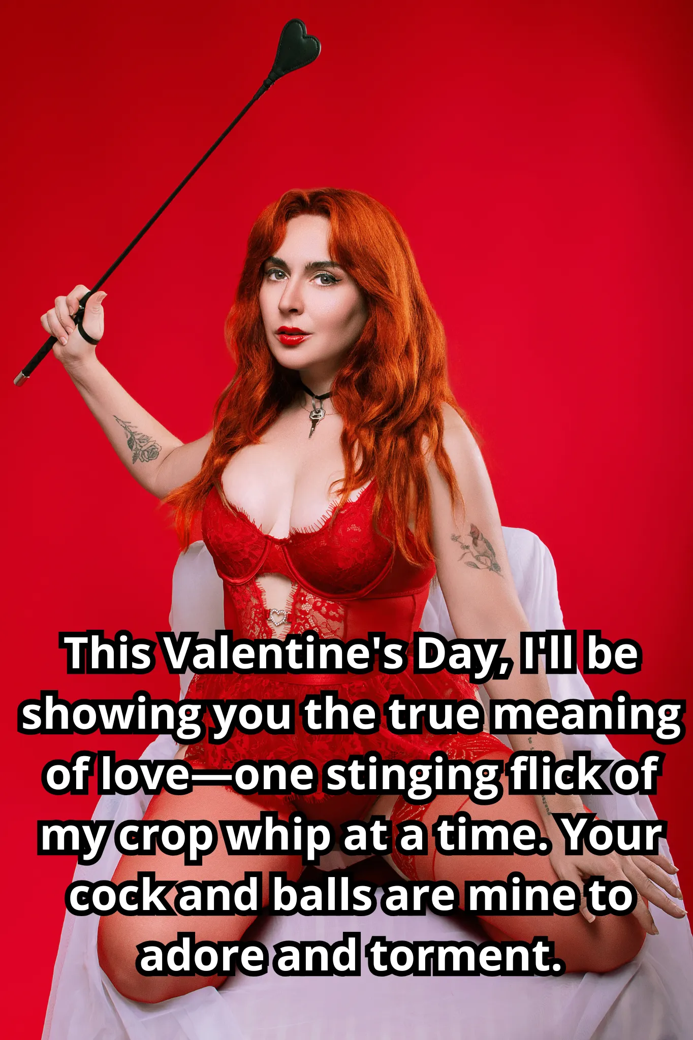 This day of love, I'll be painting your most sensitive parts with the red stripes of my affection. Your moans of pain will be music to my ears. [No Imagefap]
