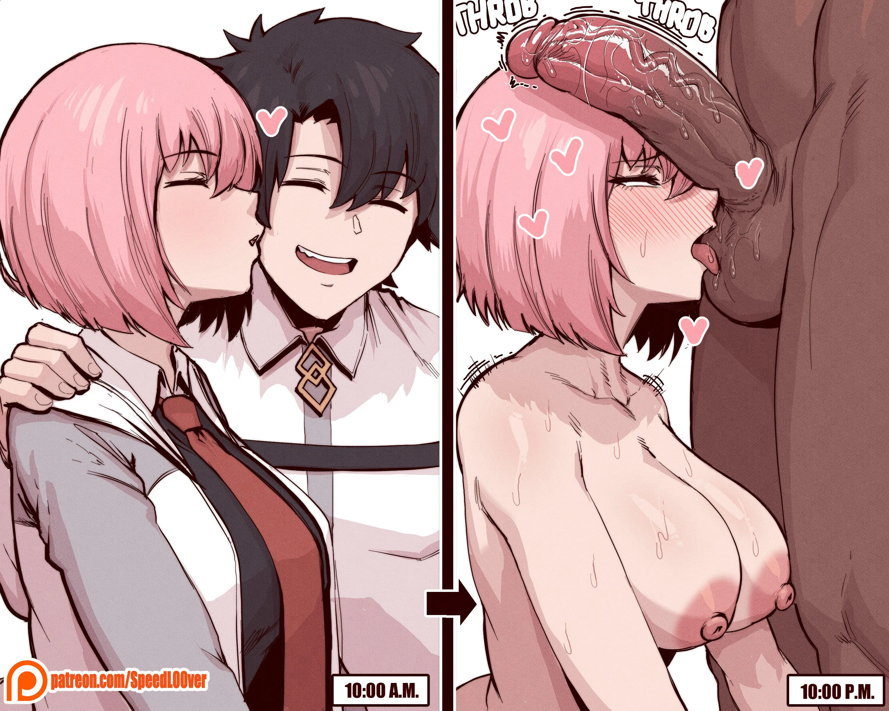 Valentine's kiss - day vs night (speedl00ver)