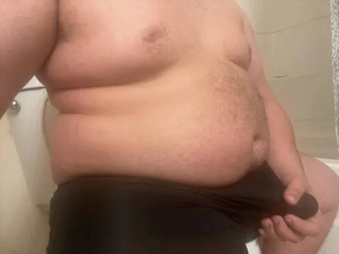 Getting ready for a shower when something else popped up