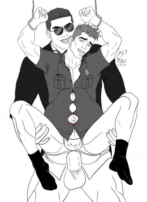 [M/M] FBI Agent Inspection Art Set and Animation on my Patreon feat. Cuminflation