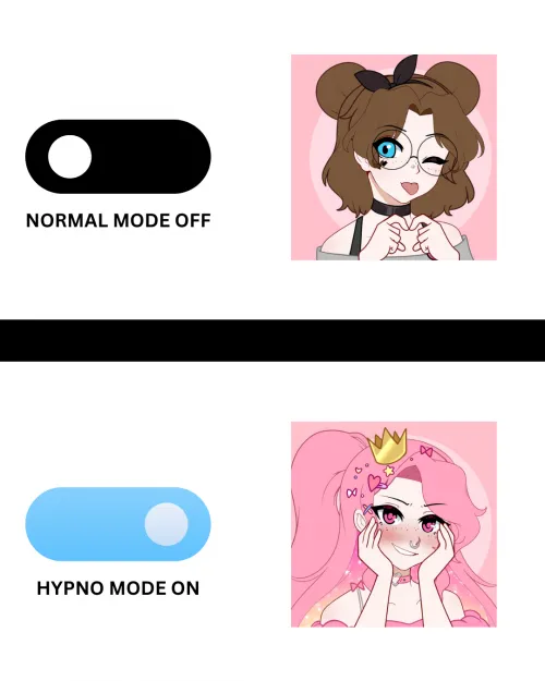 normal me vs. hypnotist me