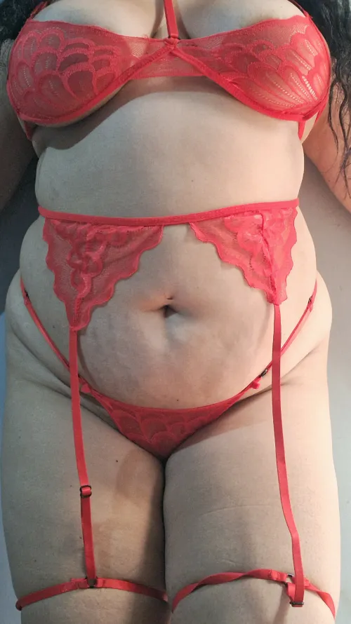 Sexy red lingerie 🌹❤️ latina chubby body😻💋