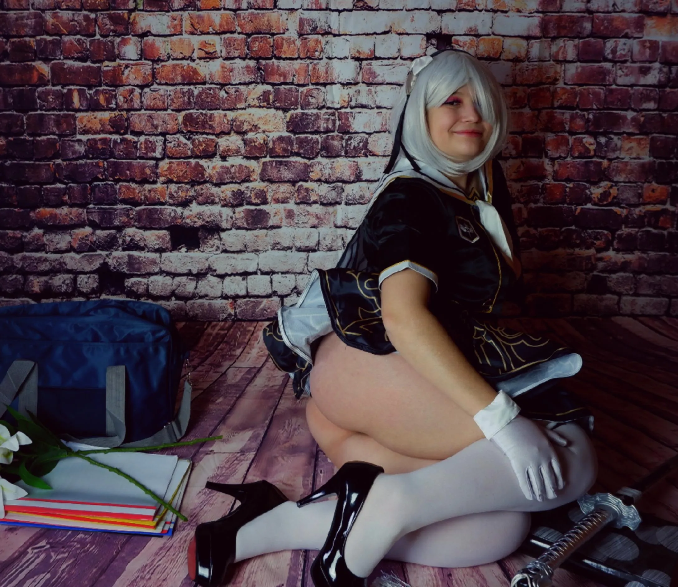 Sleepy_chan_cosplay as 2B (Nier:Automata)