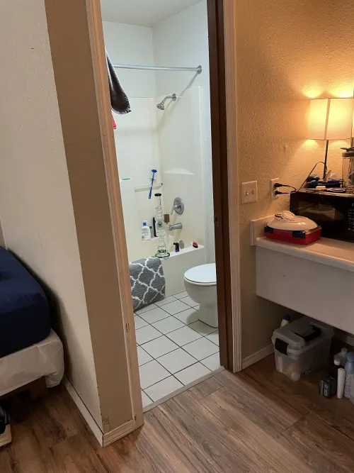 StickyBrick stealth for the weekly-motel room my family lives in.