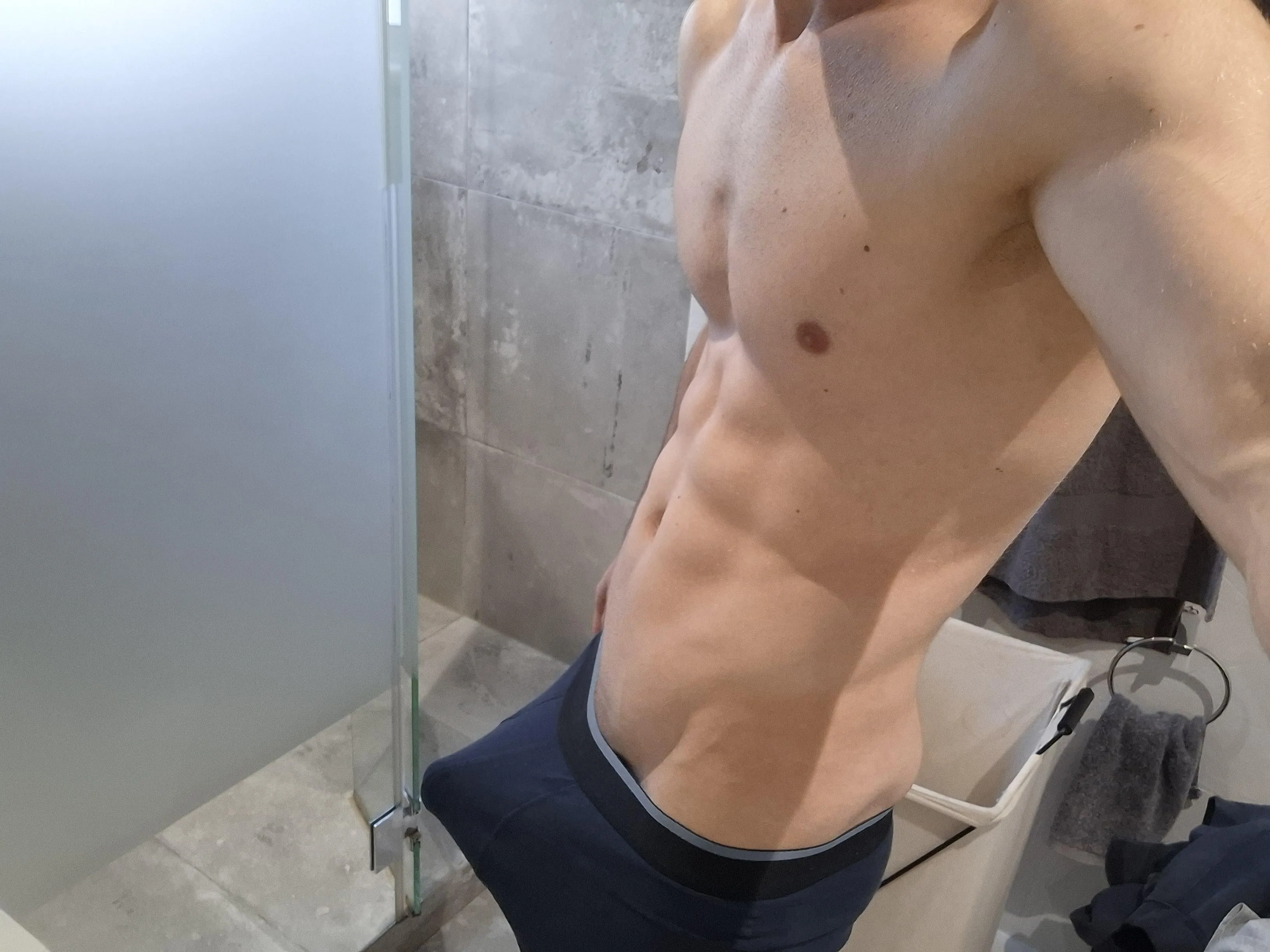 24 Straight in the bathroom