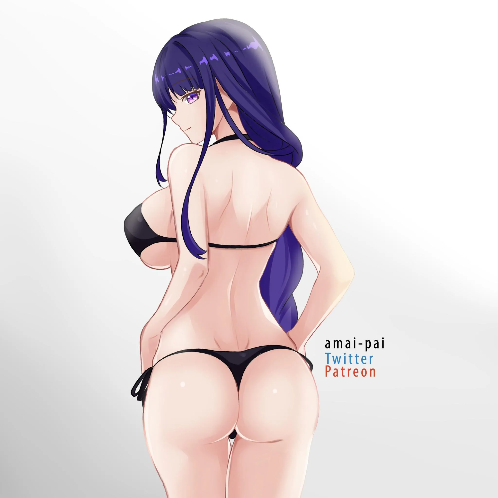 Ei's black bikini (By Amai pai)