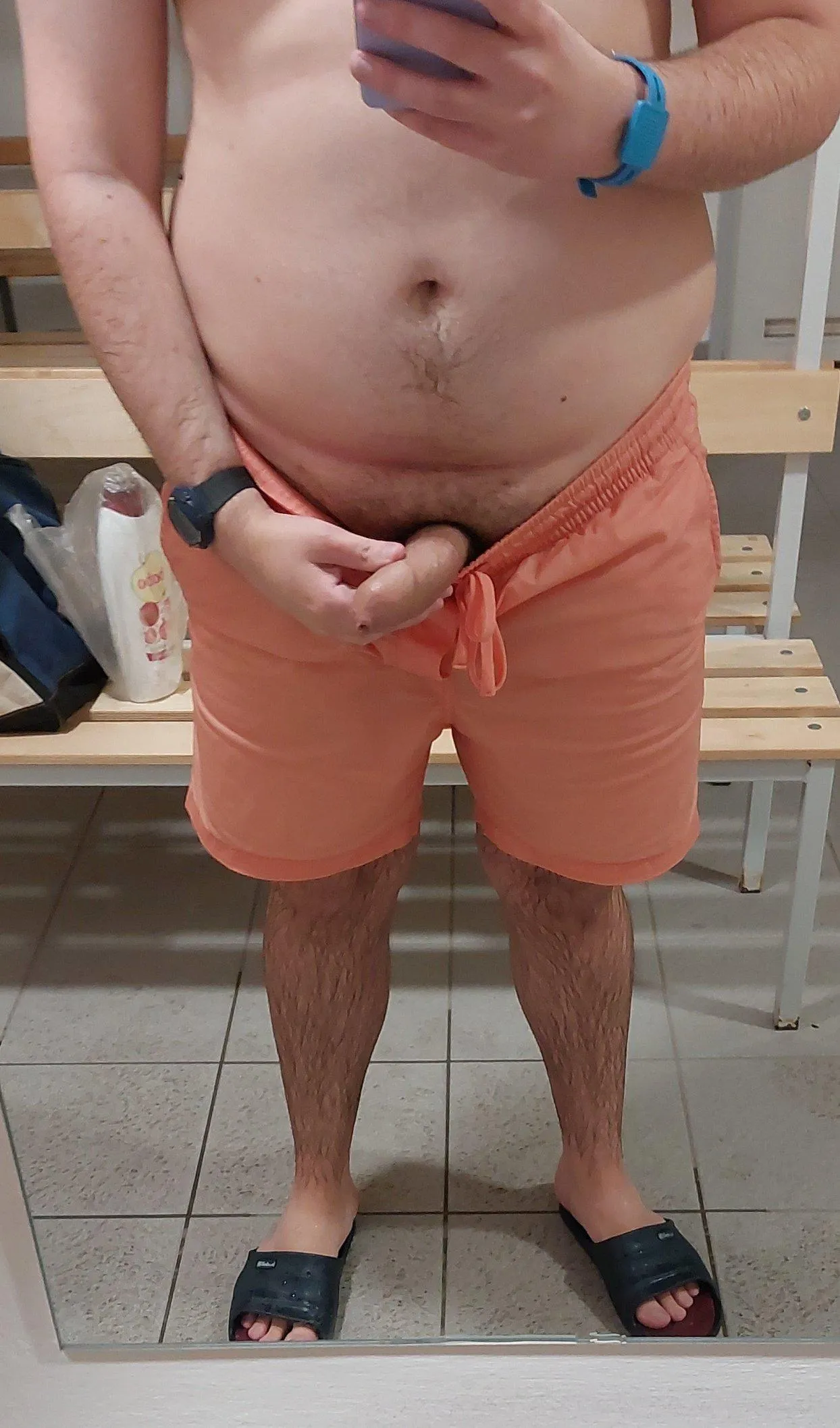 excited in the locker room