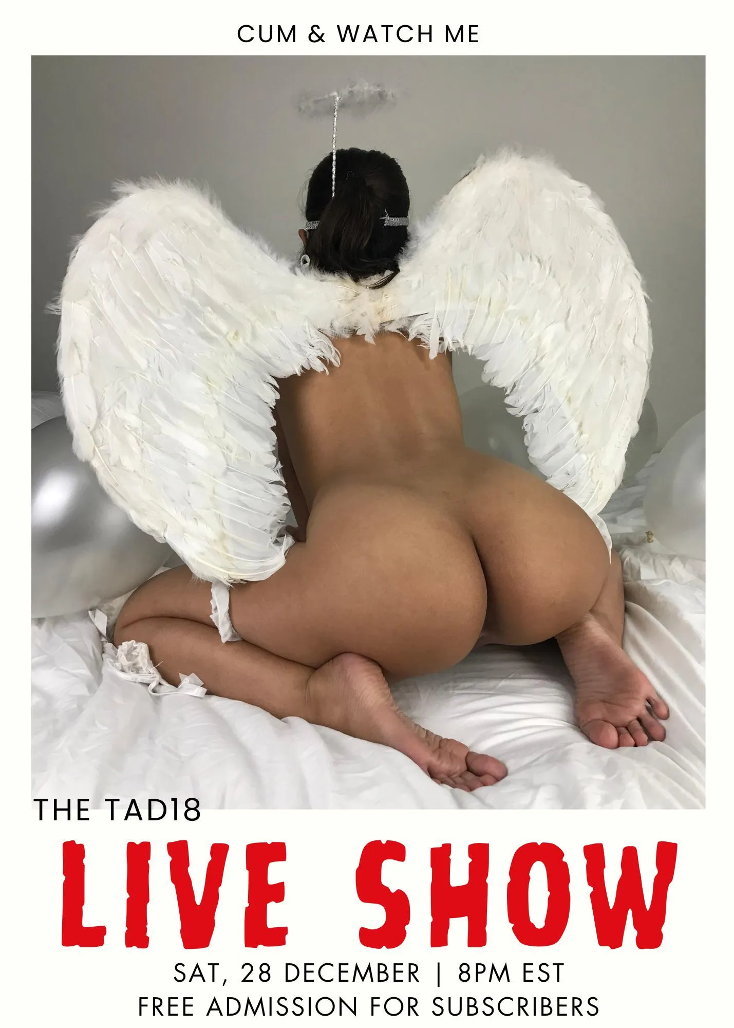 FREE LIVE SHOW NOW!!! Cum and join me- I will be live this Saturday at 8 pm EST…get your cock out for one full our of wanking! Link below 👇 