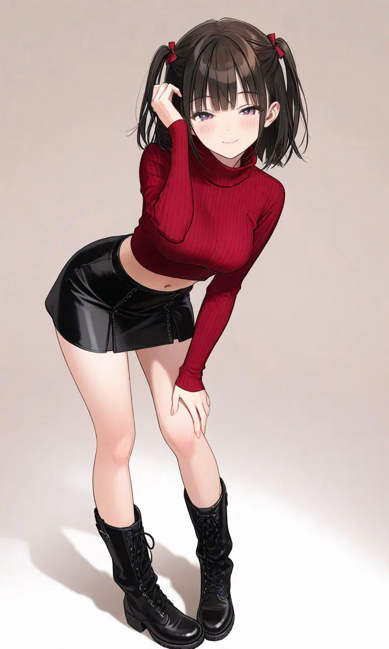 Laced Black High Boots