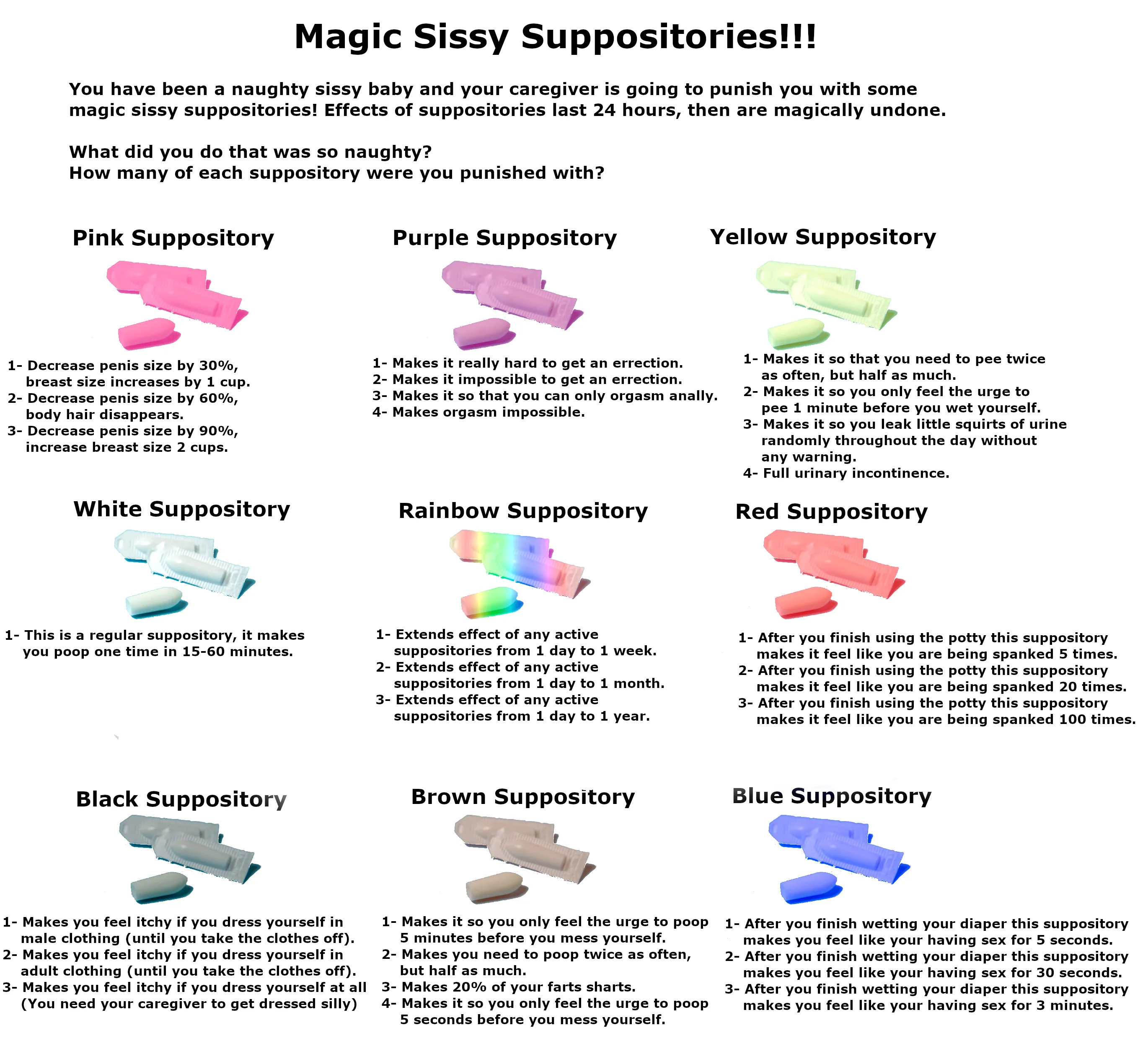 Magic Sissy Suppositories!