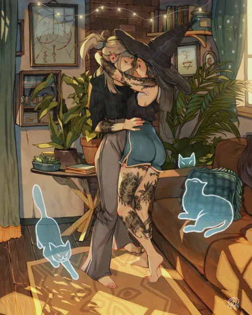 “M-Mm… H-hey, stop c-clinging to me…” I was the friend of an amateur witch, and she ‘’accidentally’’ cast a spell, turning me into an ideal girlfriend. She swore to turn me back as soon as the spell cooldown ended, but until then, I neede