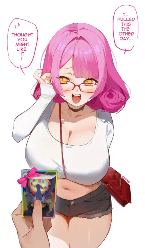 My friend had recently become obsessed with this new card game called Morph Mania. It was supposed to involve changing your opponents into different forms. He was looking for a particular card, and when this beautiful girl came up to me, claiming that sh