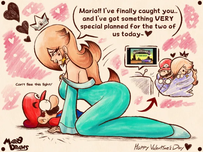Rosalina has plans for Mario (MaroDraws)