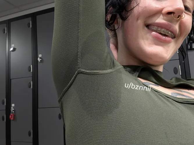 Absolutely drenched [p]its after my workout