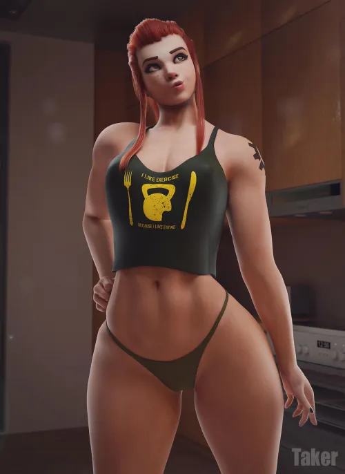 Brigitte the muscle cutie (Taker) [Overwatch]