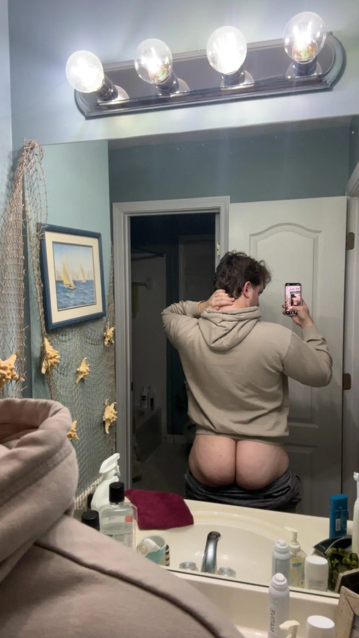 Checking out the view before I shower with you