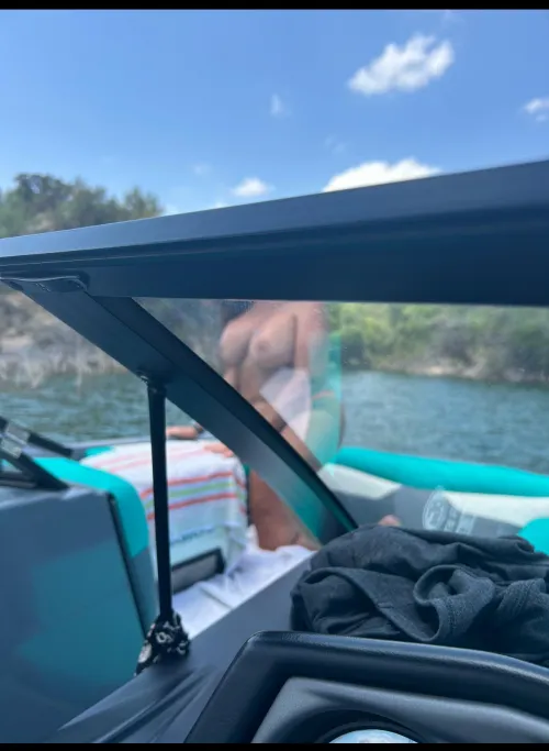 Does that windshield make her tits look big?