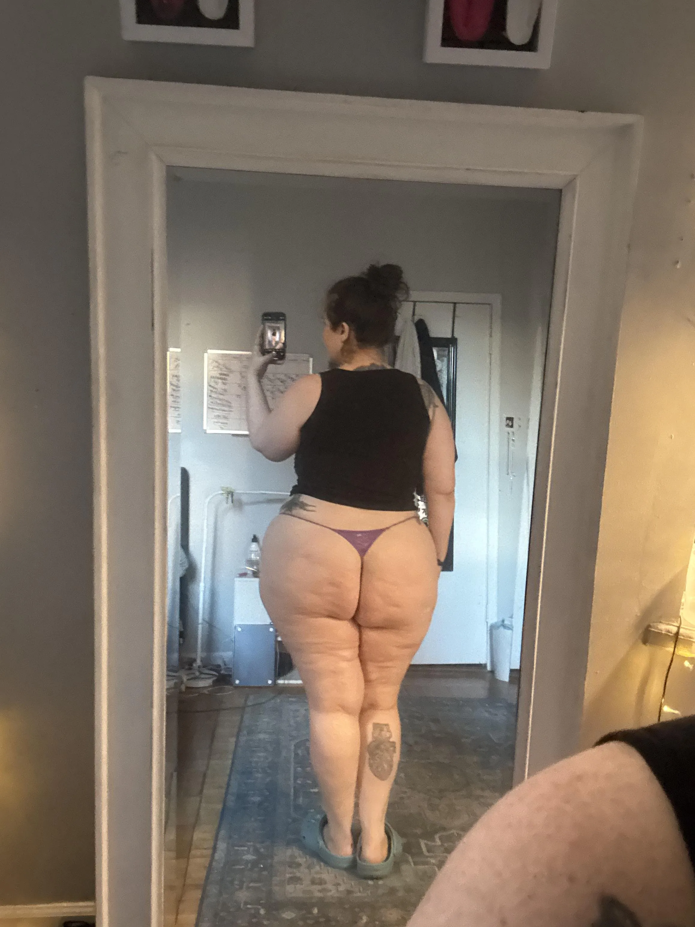 Huge ass and a tiny thong
