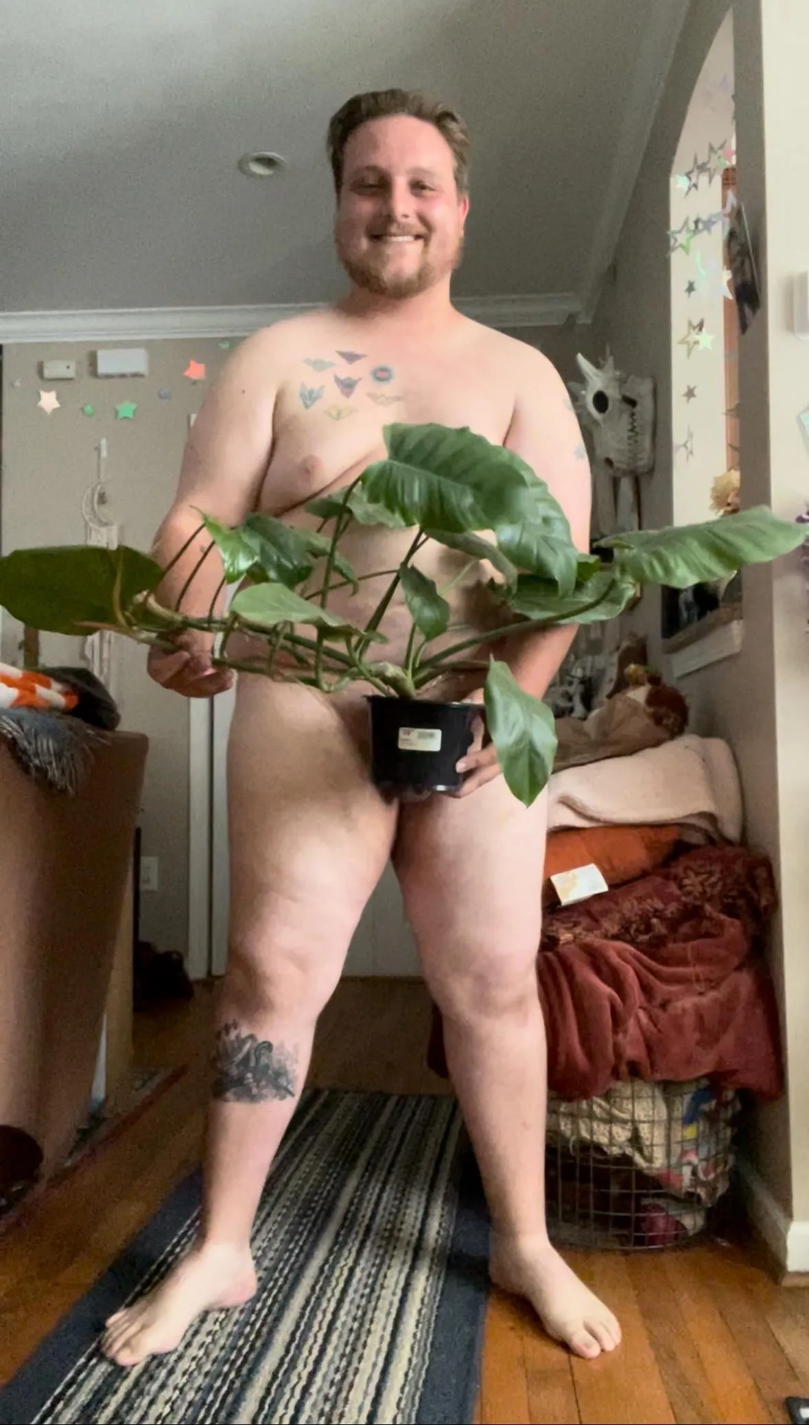 I can water my plants so much faster and more comfortably now I that I have to be naked 24/7