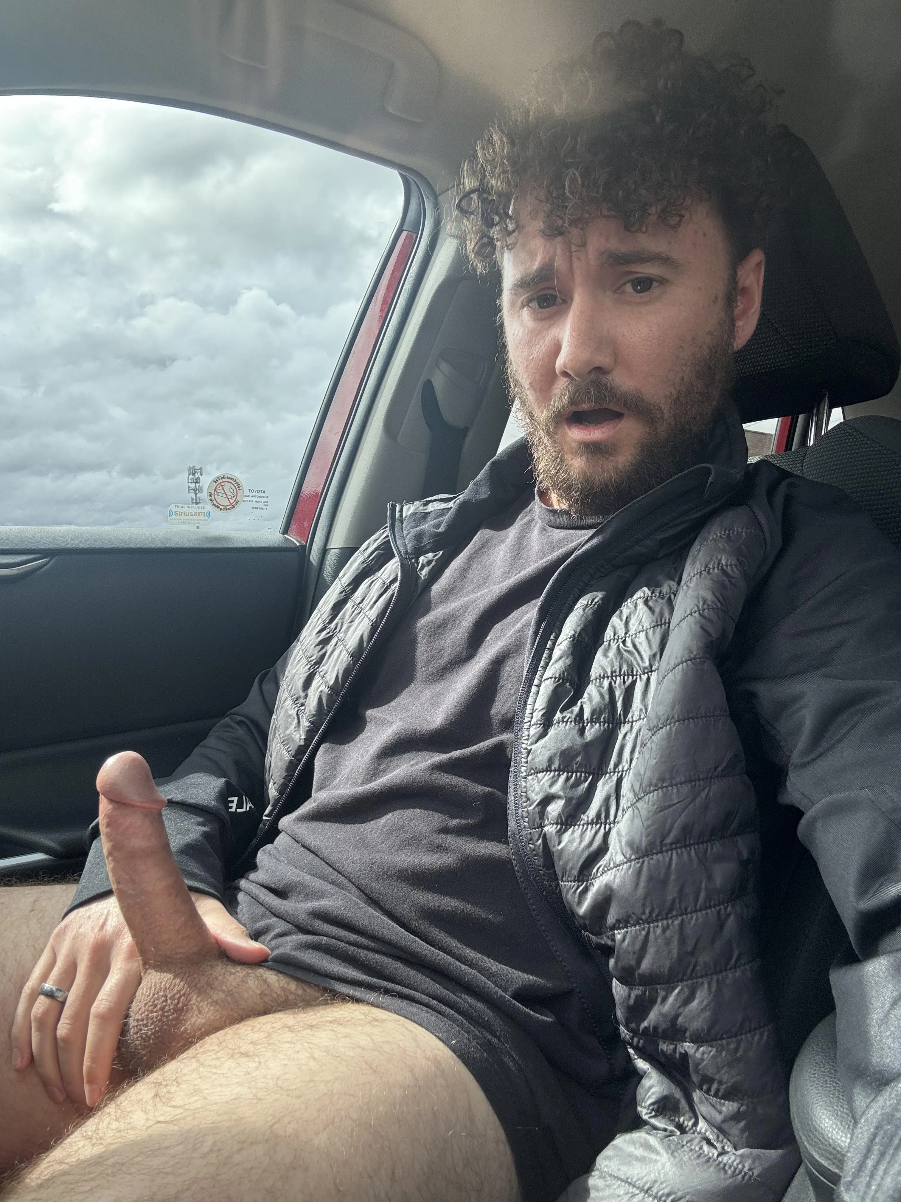 In the car before a run