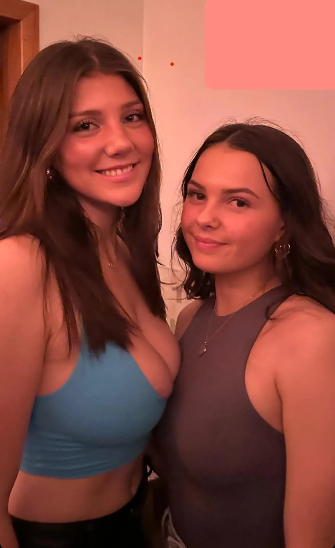 Pushing against her to make a point