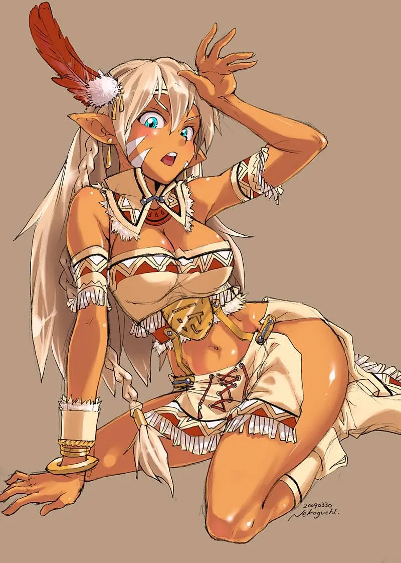 Why are elves frequently depicted with tribal aesthetics ?