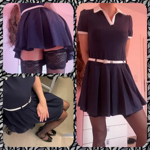 After being told yesterday’s office attire was a bit slutty, hoping Daddy finds todays outfit more to his liking 🤔🤭