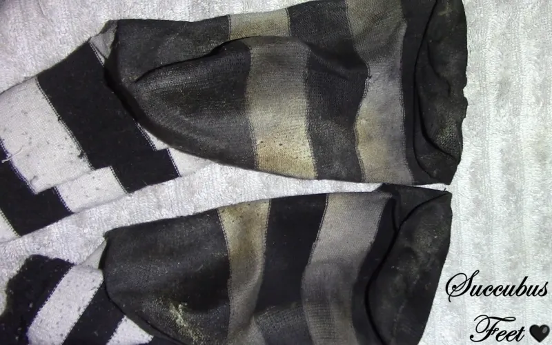 Dirty socks from Succubus Feet. 🖤 Inside out & filthy.