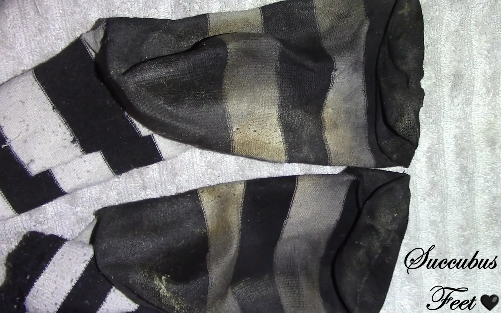 Dirty socks from Succubus Feet. 🖤 Inside out & filthy.