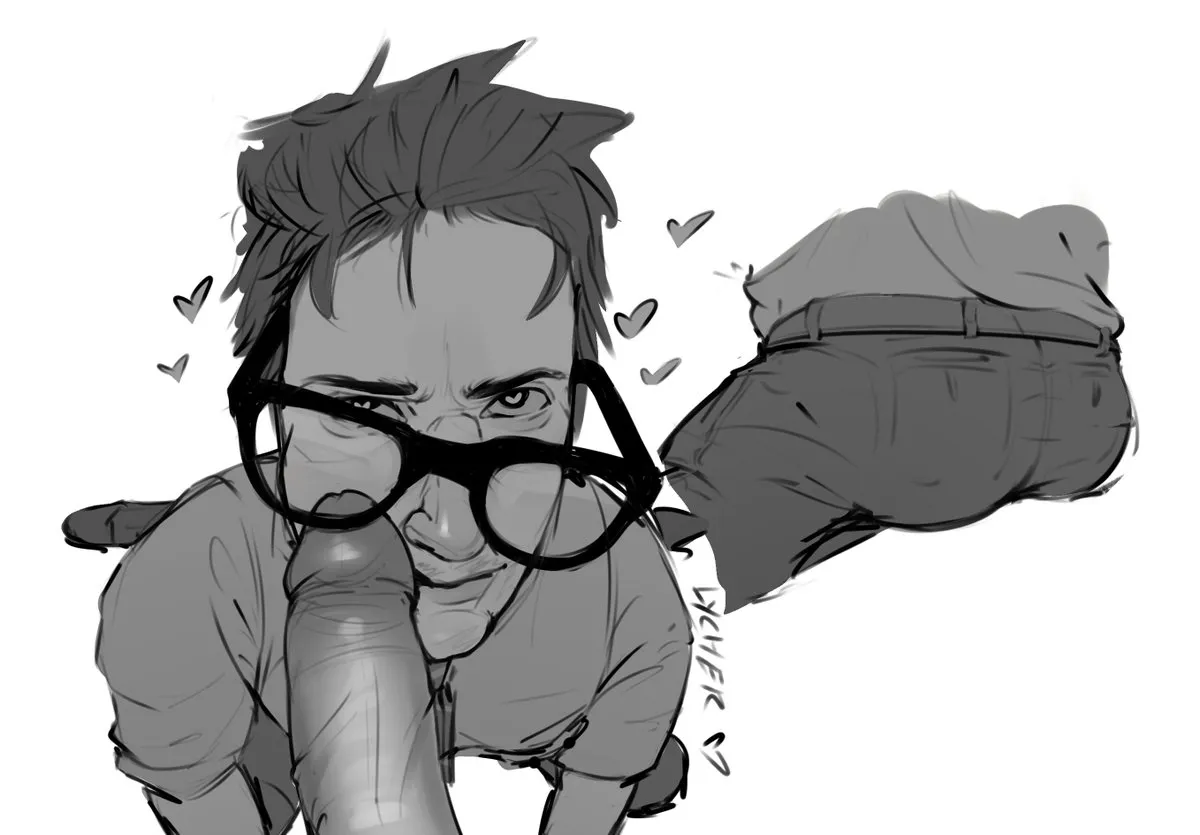doodles of a Dwight in its natural habitat, begging for hatch (@lychersmycher)