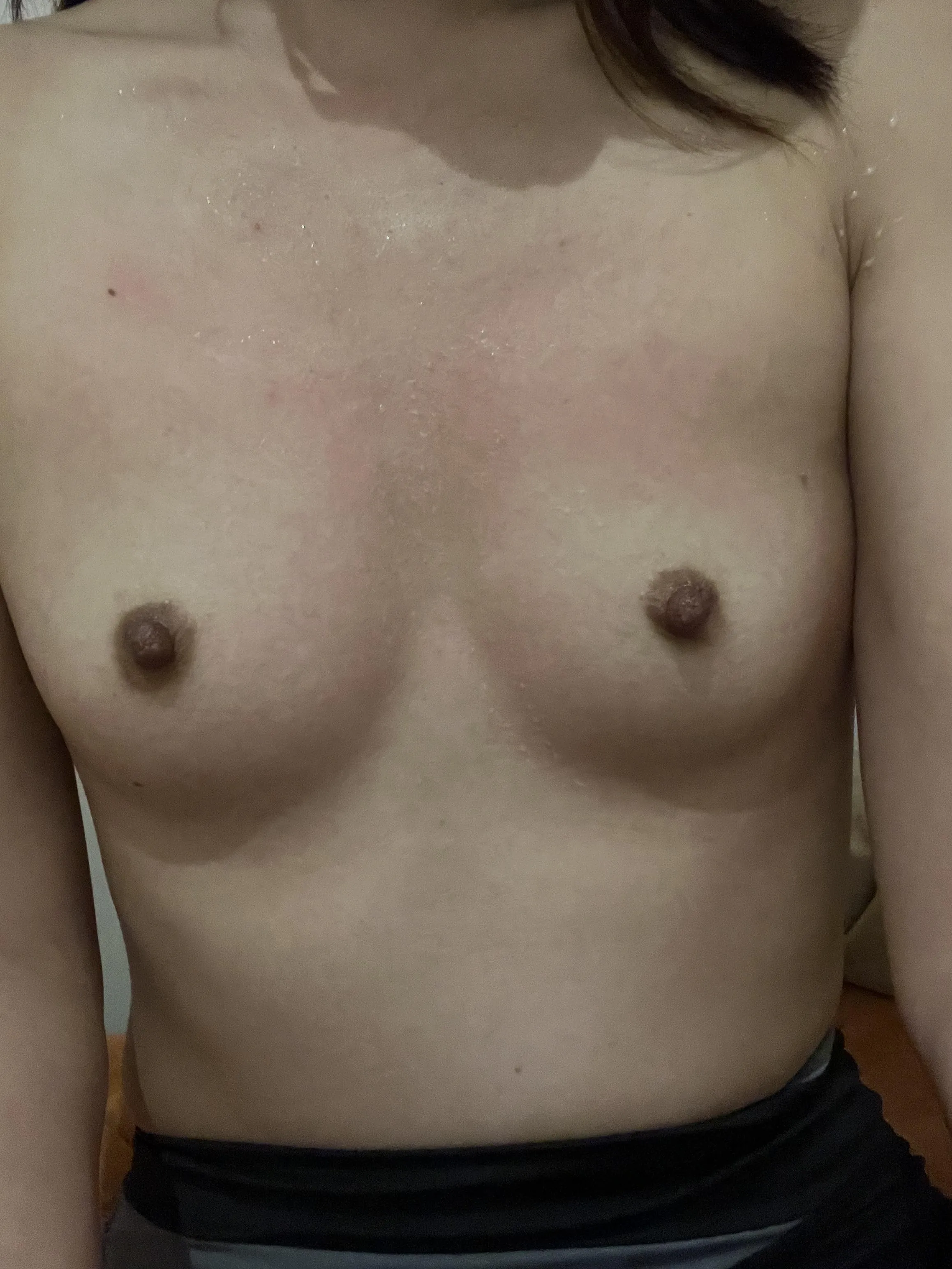 Feeling hot, removed my bra