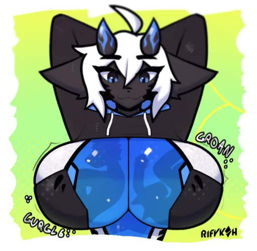 Floating away in her boobs [F] (rifykoh)