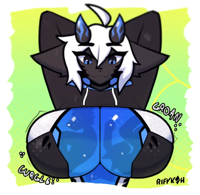 Floating away in her boobs [F] (rifykoh)