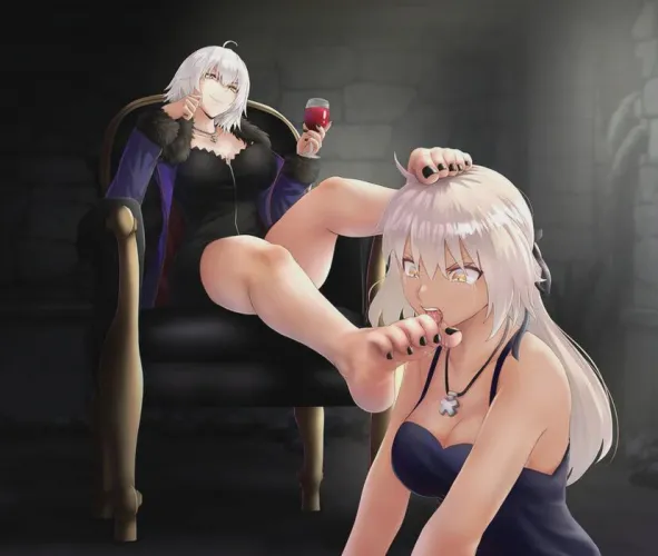 Forcing the brat to worship her