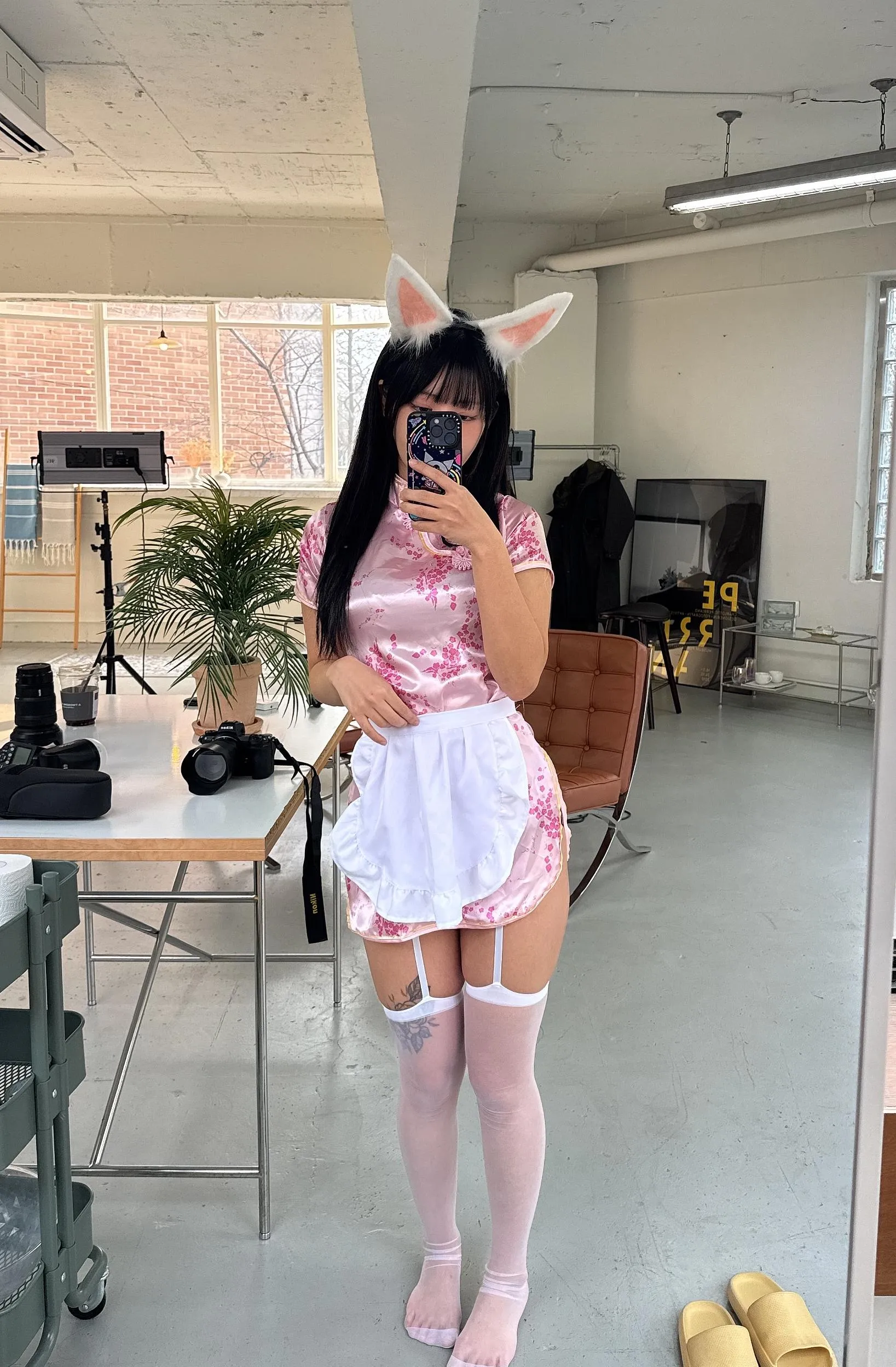 Just a little playful mischief in the mirror