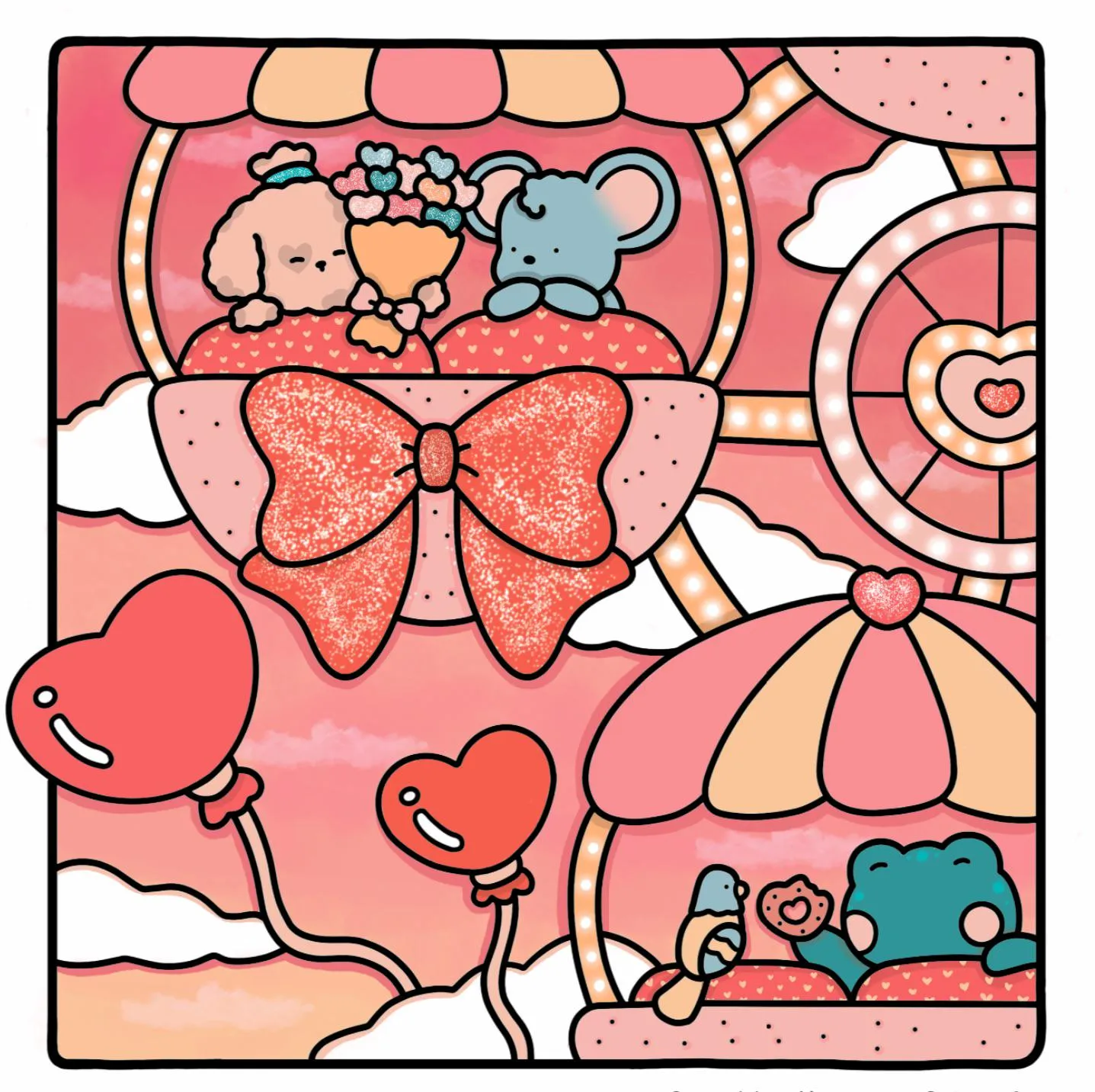 just some coloring 🖤❤️