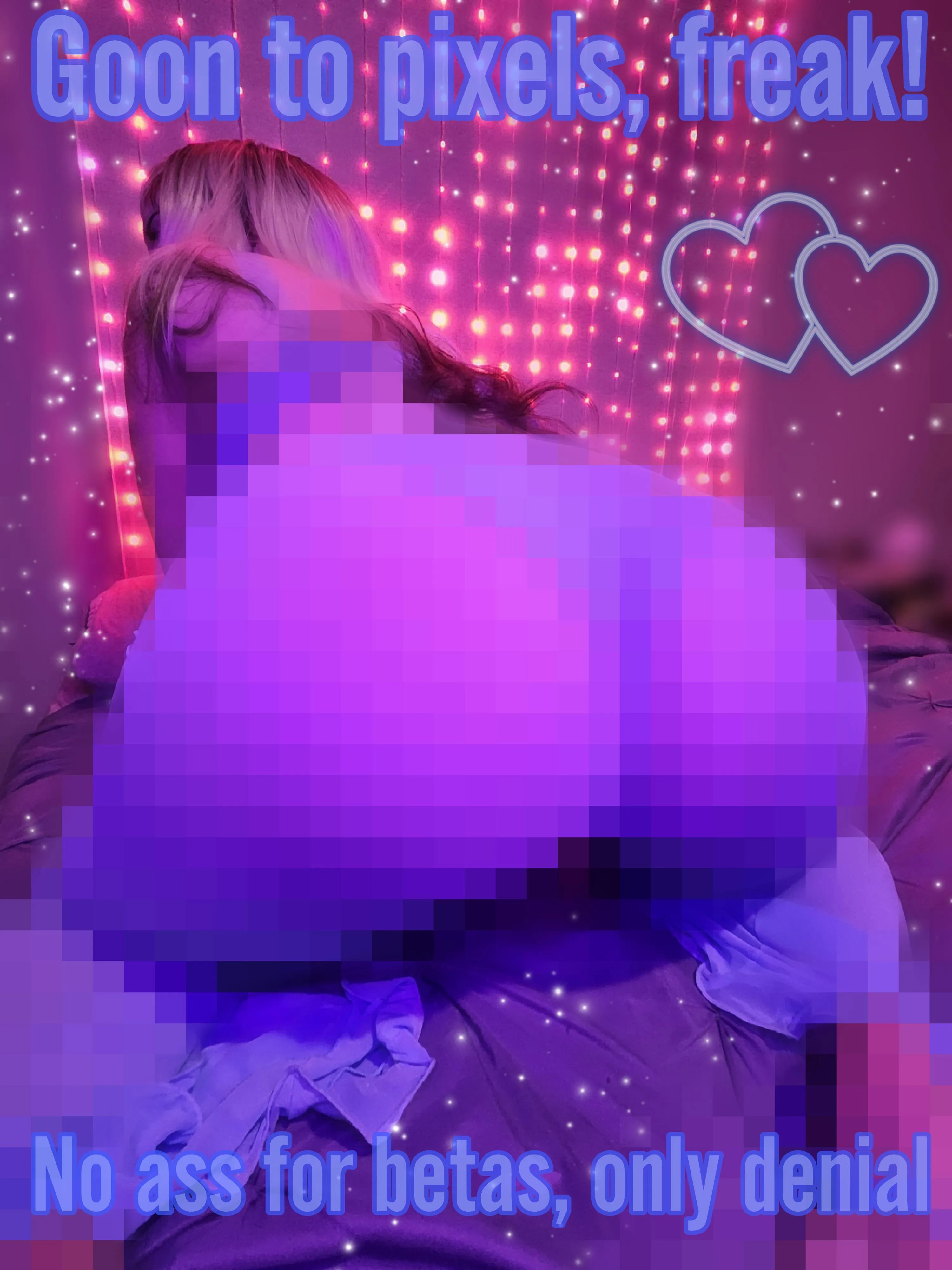 Keep gooning, pervert. Mommy is always on your mind, My pixels are so addictive.