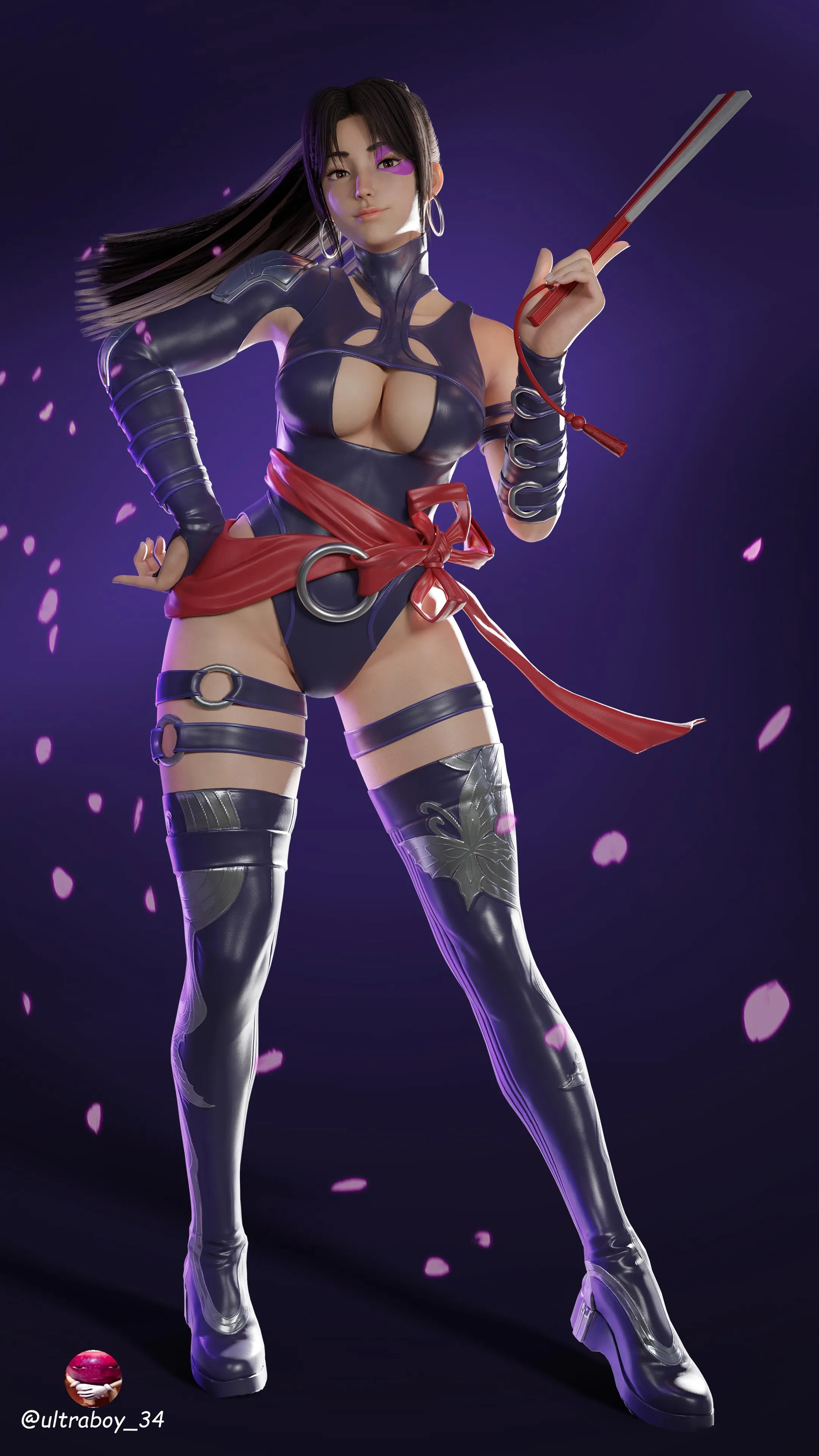 Mai Cosplaying as Psylocke (Ultraboy_34)
